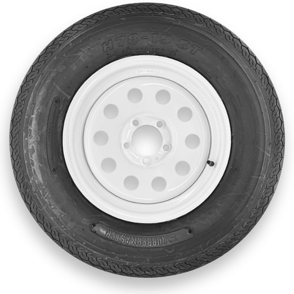 Rubbermaster - Steel Master Rubbermaster H78-15 ST225/75D15 8 Ply Highway Rib Tire and 5 on 4.5 Modular Wheel Assembly 599495 - main